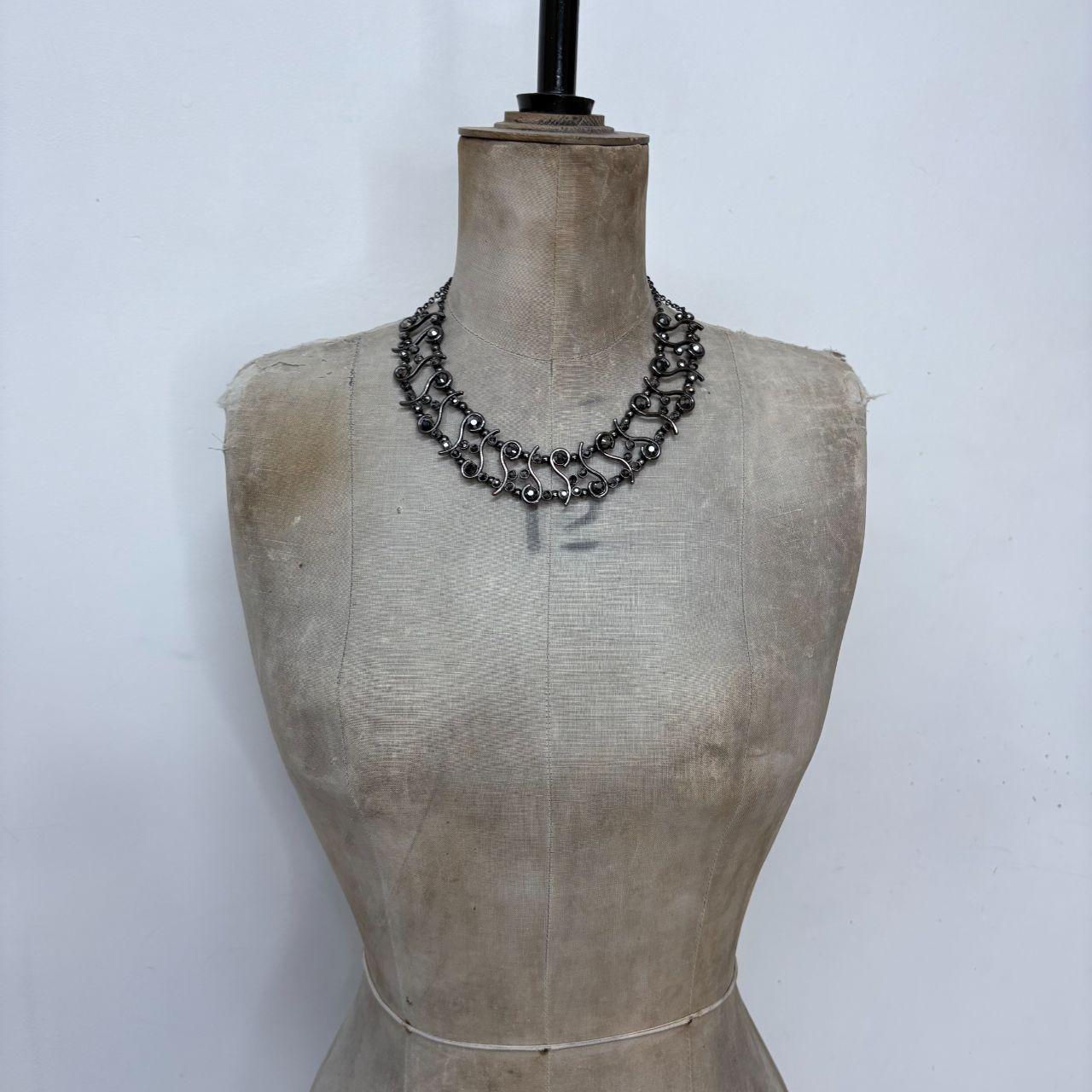 Chunky dark black metal grunge necklace