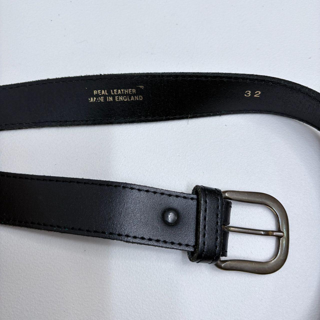 Black leather belt