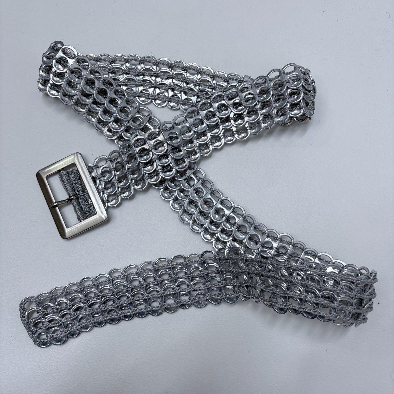 Beer tab silver chain belt