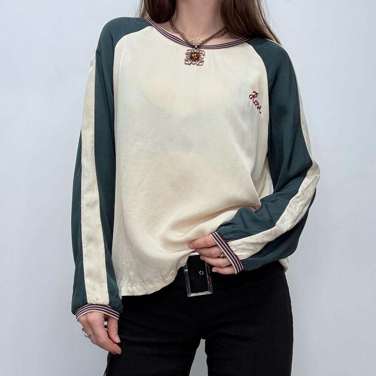 Slouchy preppy long sleeve top
