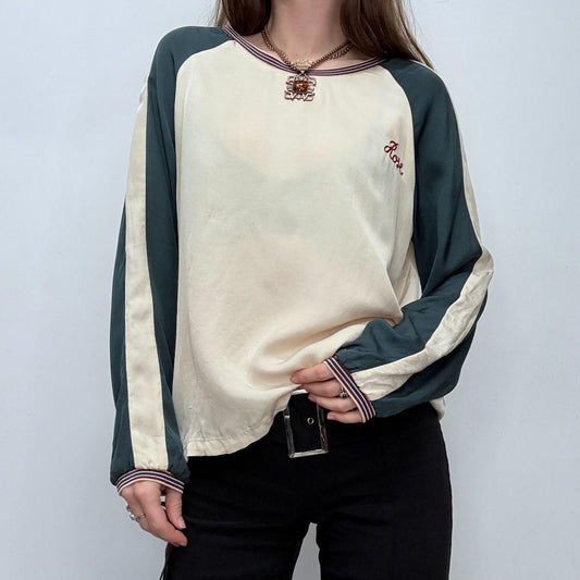 Slouchy preppy long sleeve top