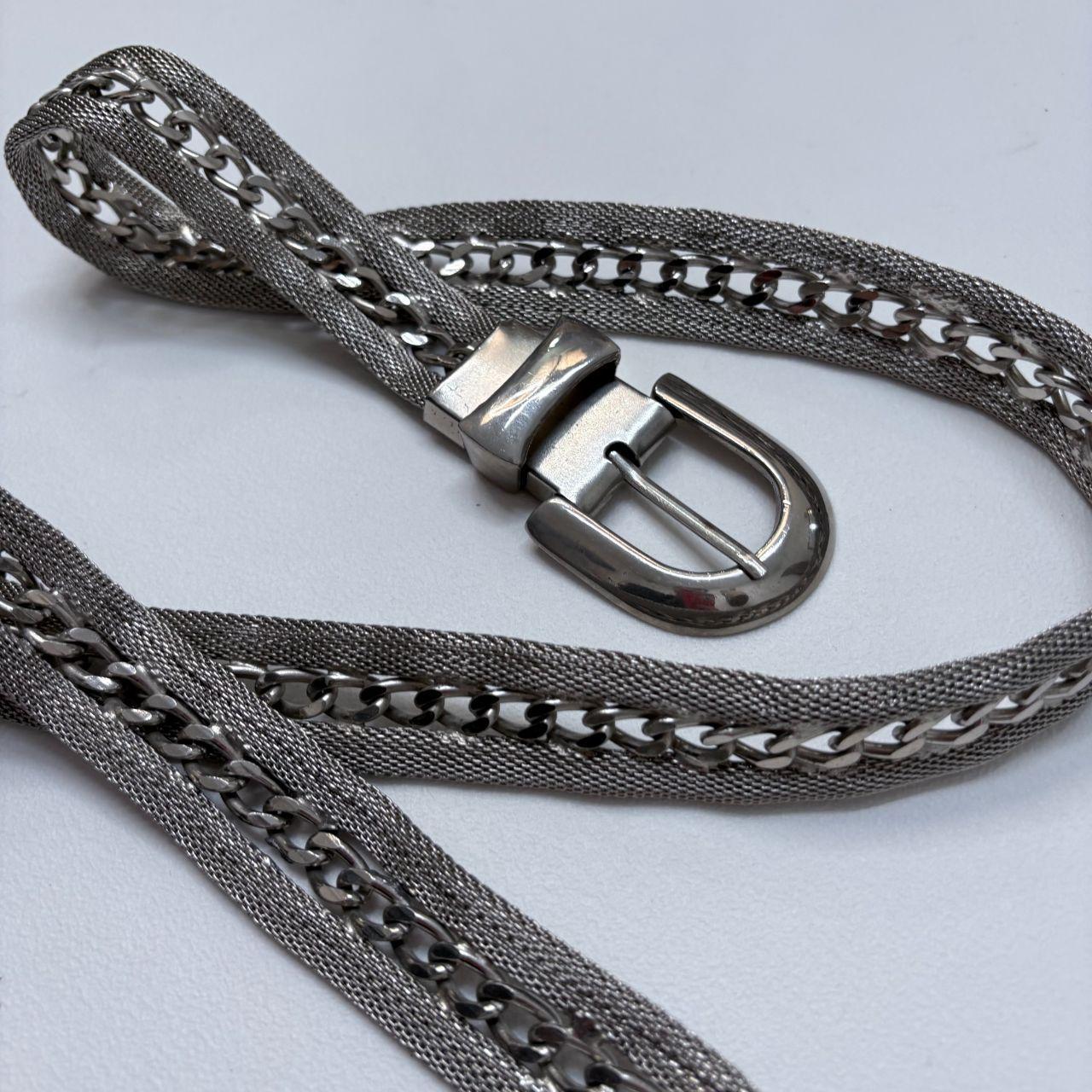 Silver chainmail belt