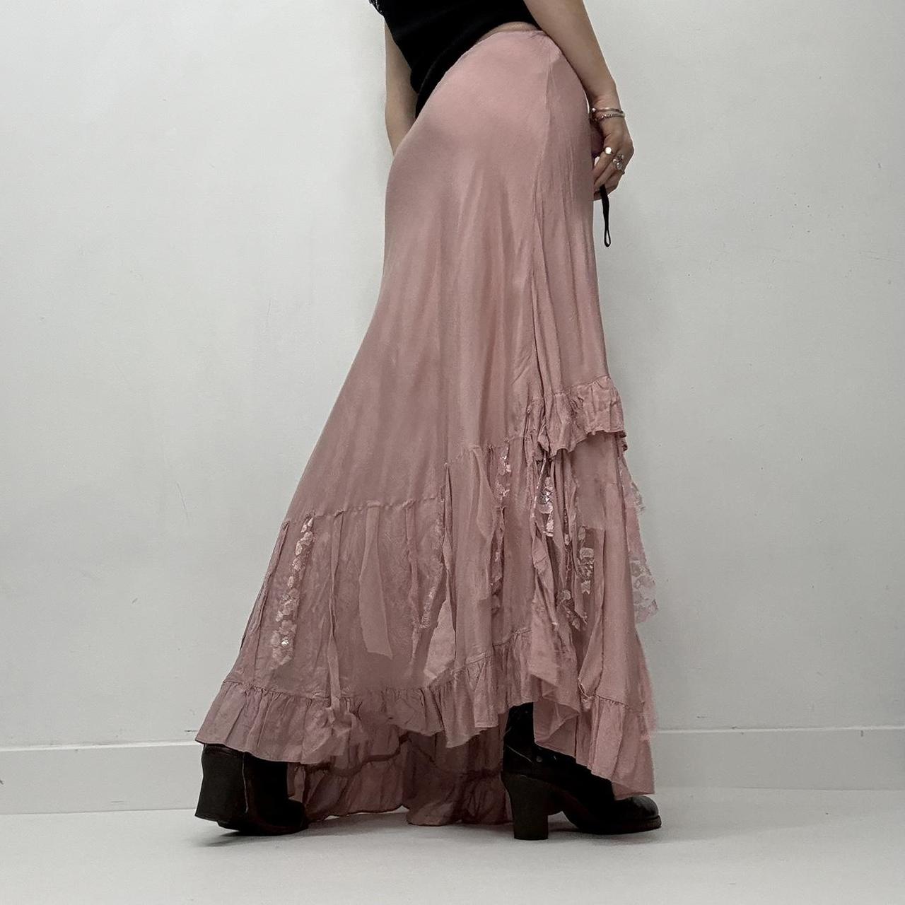 Sheer pink ruffle layered fairy skirt