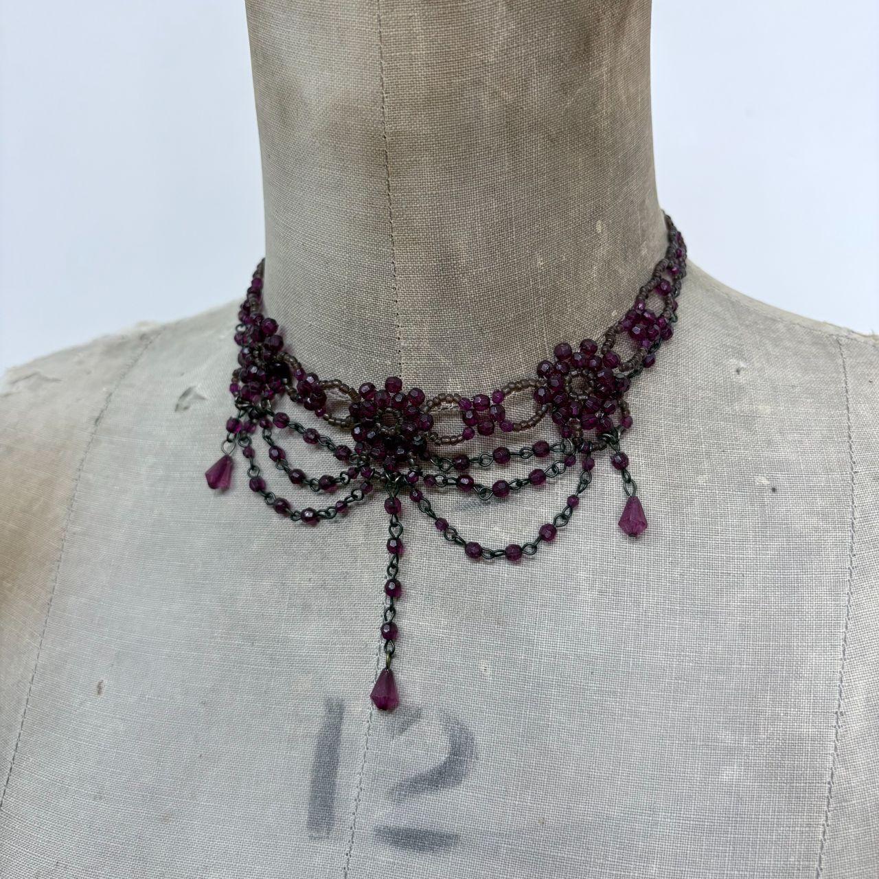 Beaded gothic grunge necklace