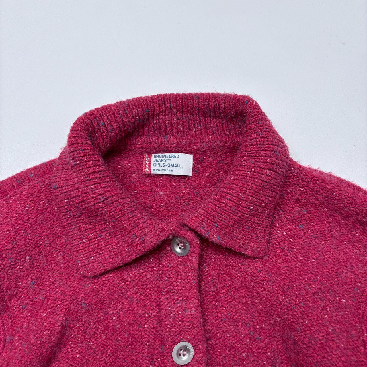 Red tab Levi engineered cut cardigan