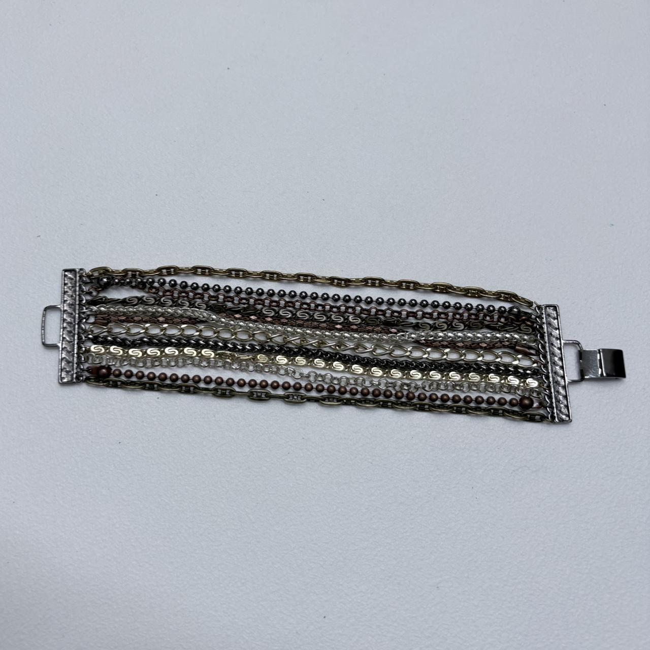 Vintage Layered zip chain bangle stack