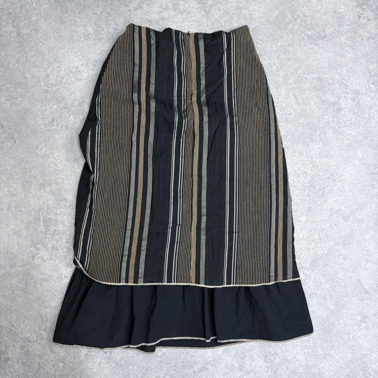 Pinstripe layered aline maxi skirt