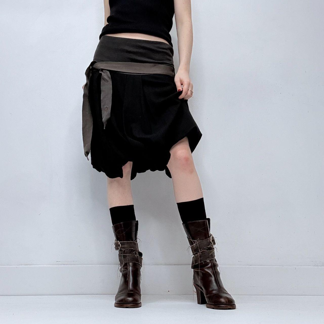 Low rise thick waistband cop copine skirt