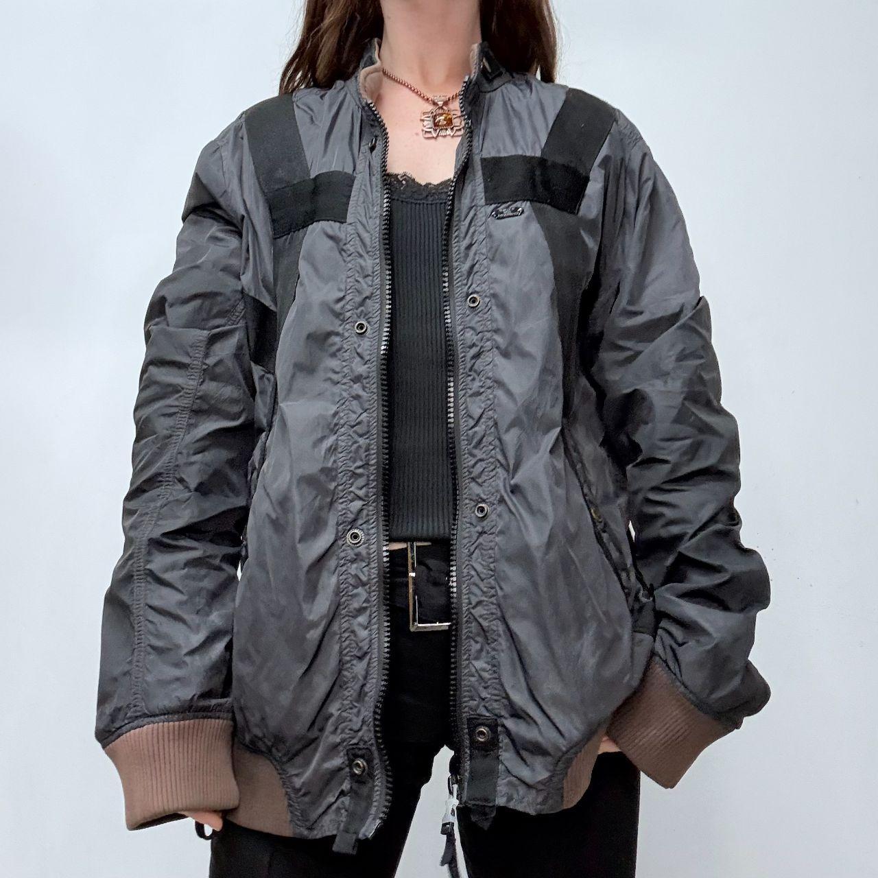Black oversized utlity Diesel bomber jacket