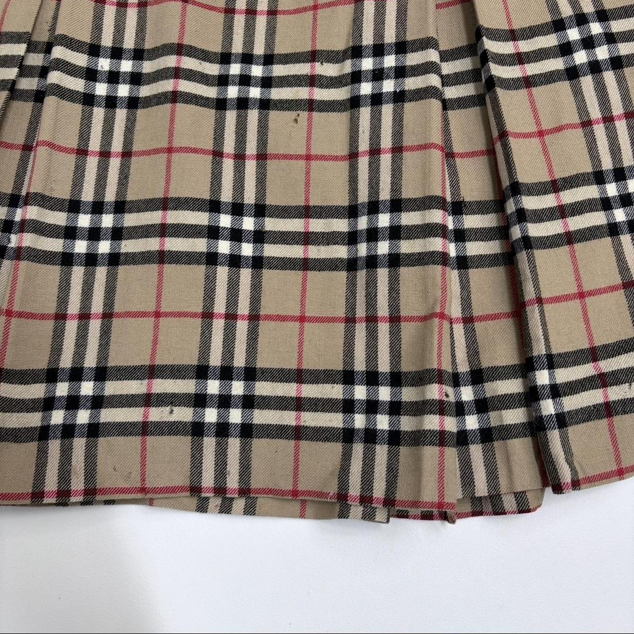Burberry nova checked pleated skirt