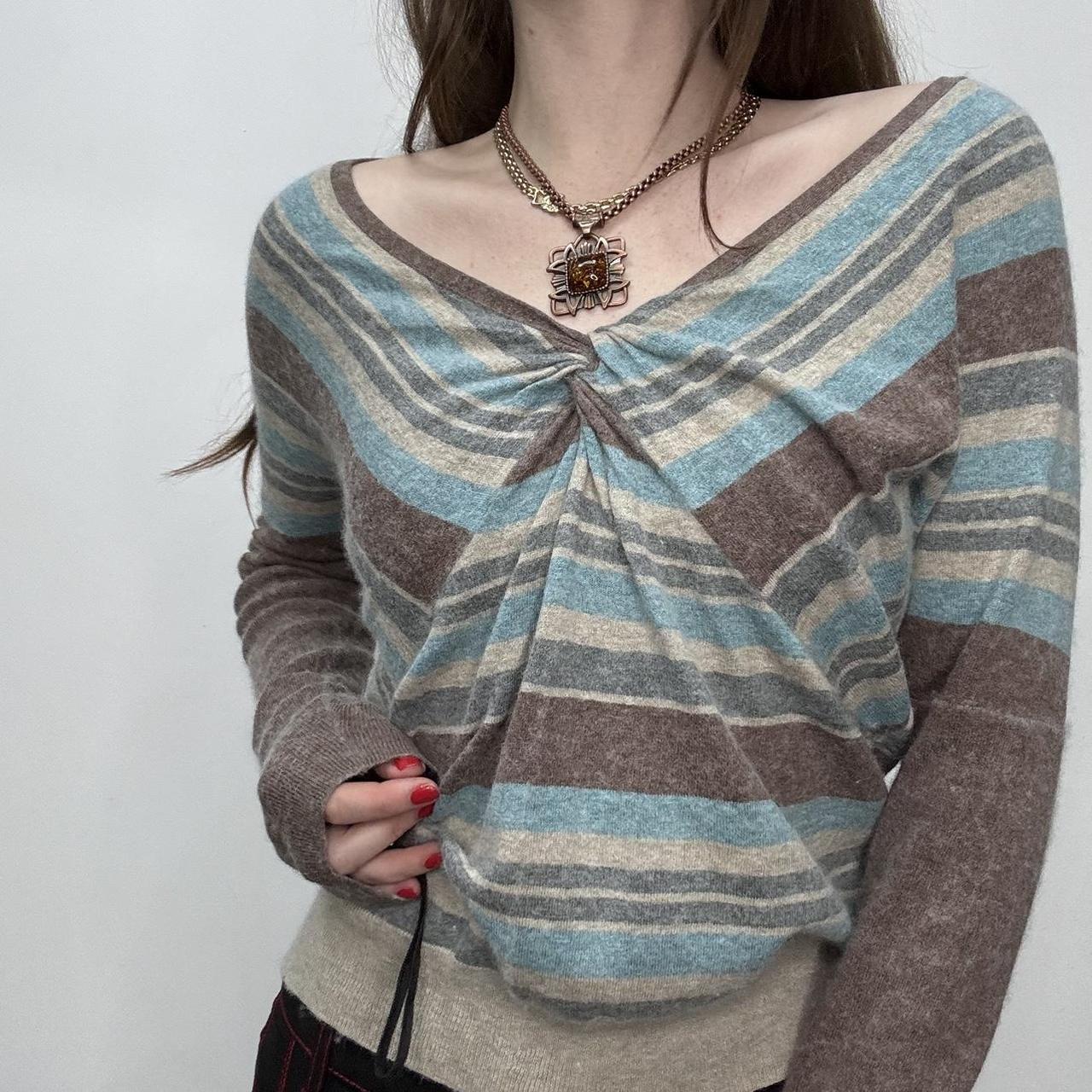Slouchy striped wool jumper