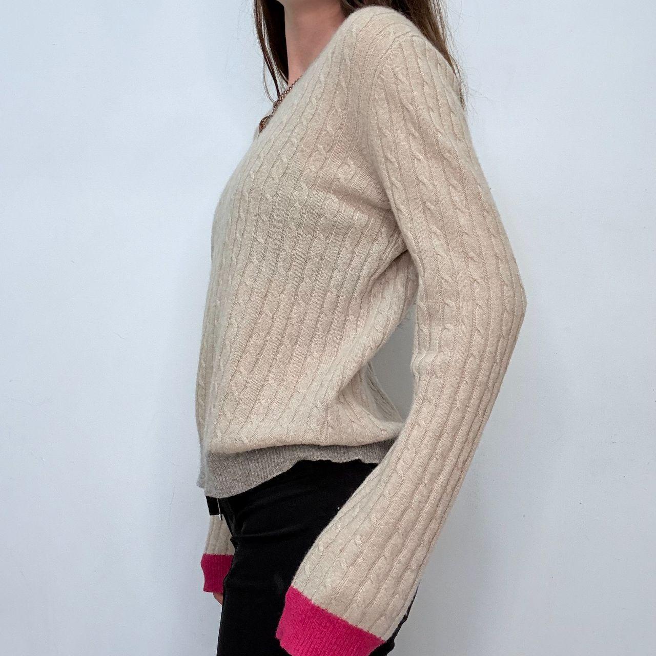 Cable knit cashmere jumper