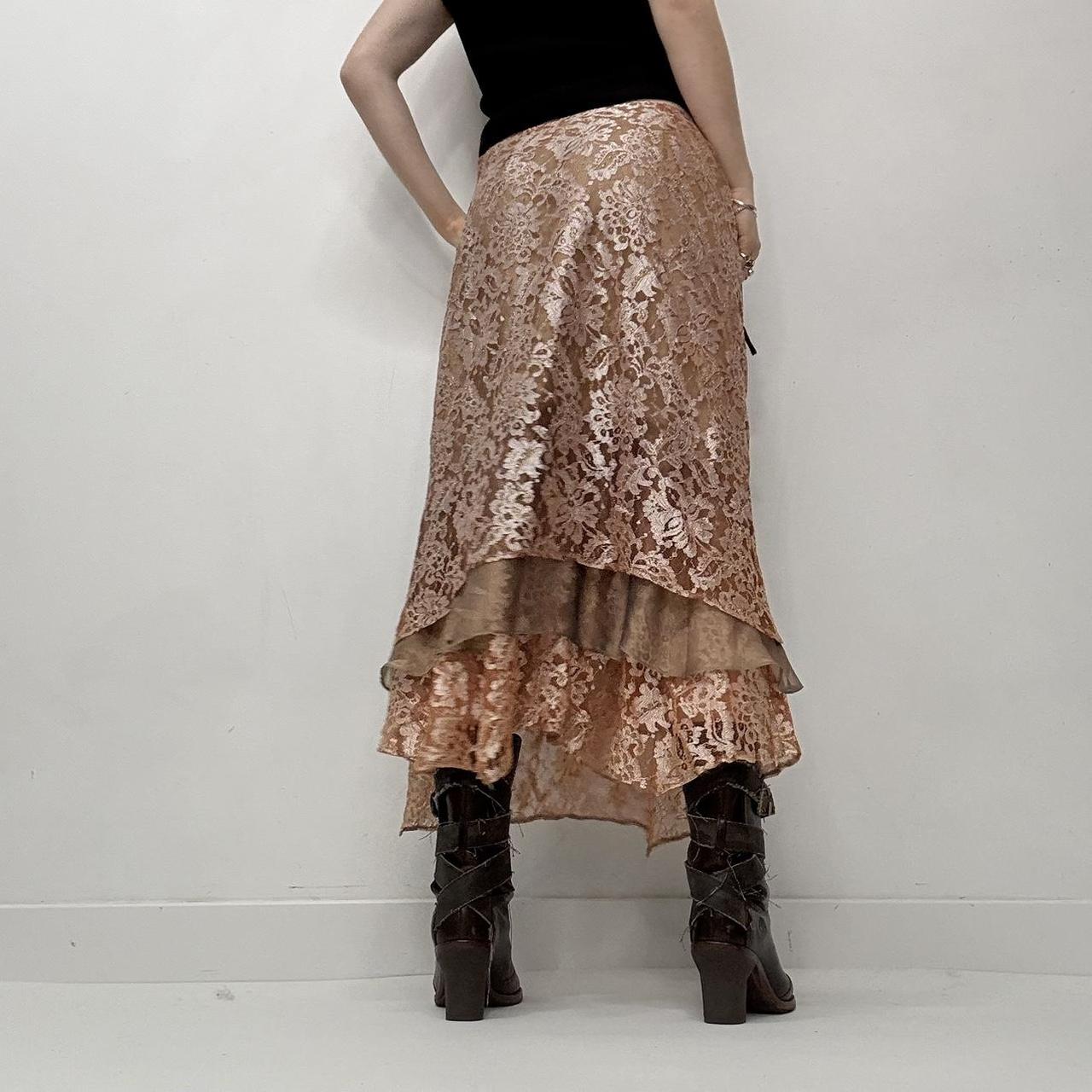 Lace layered fairy maxi skirt