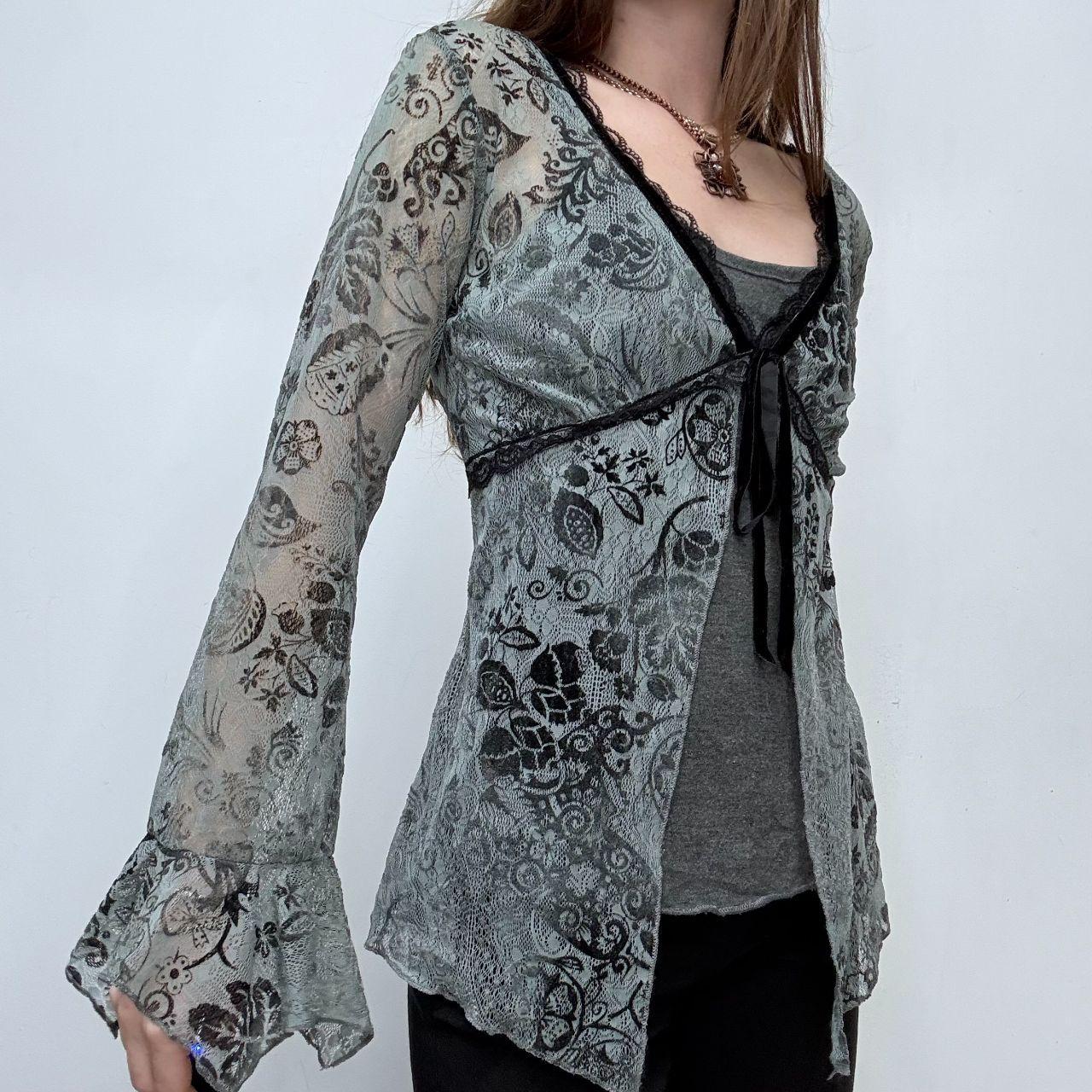 Flared mesh boho fairy shirt