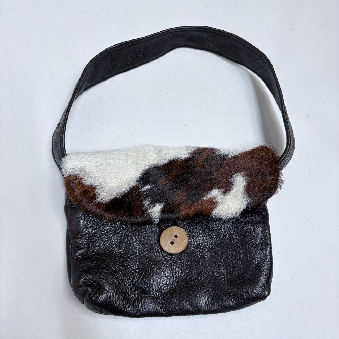 Slouchy cow hide shoulder bag