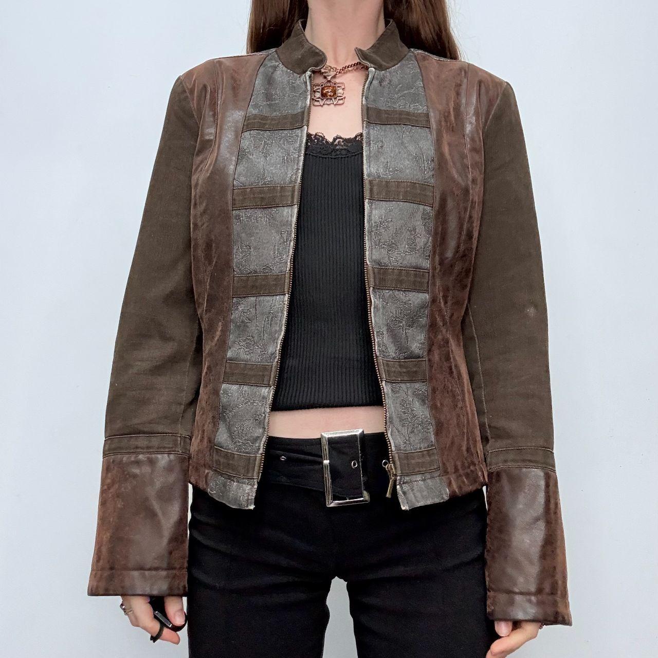 Military grunge flared jacket