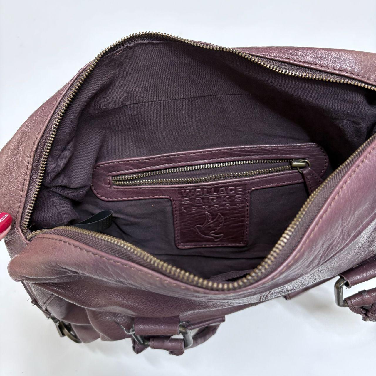 Chunky oversized brown leather bag