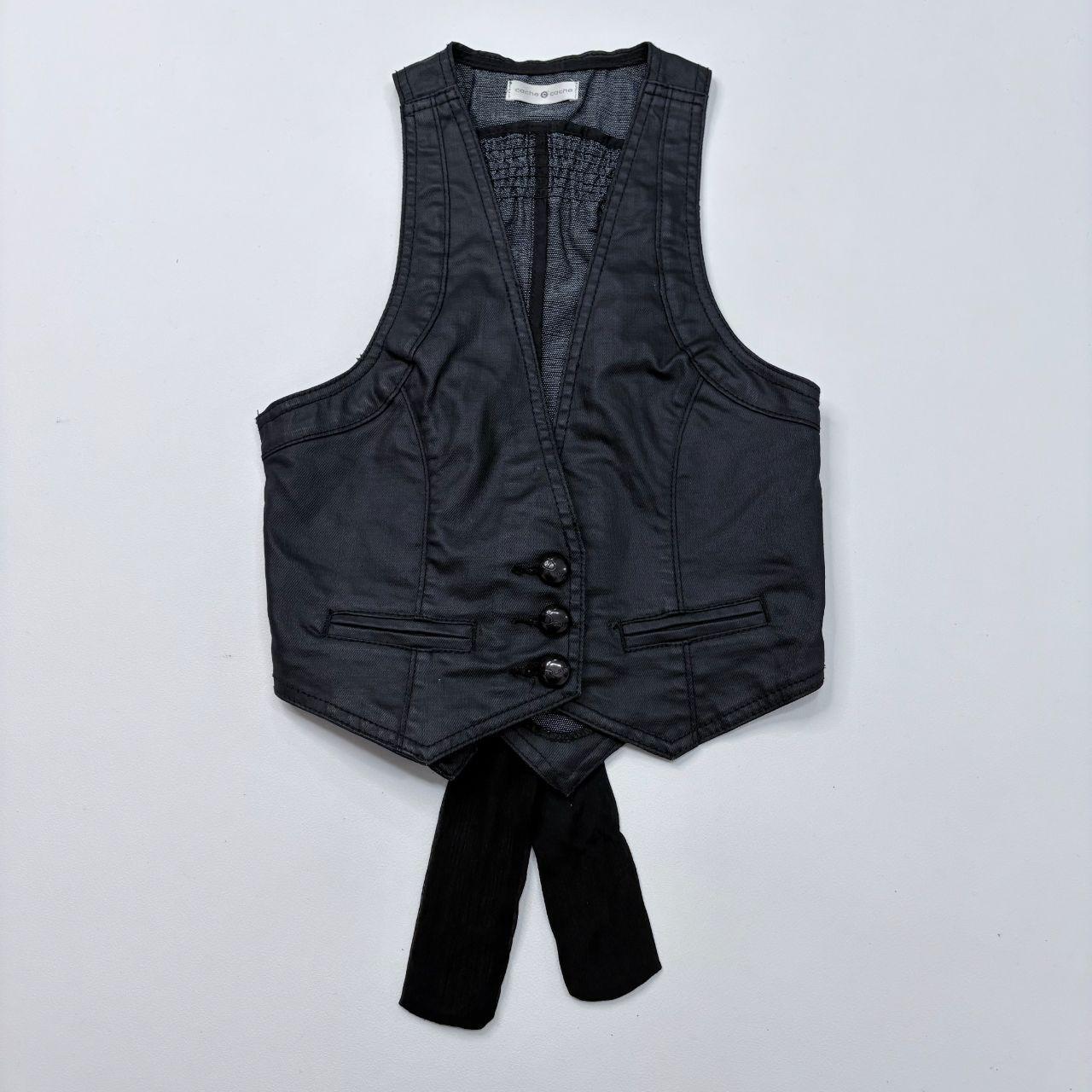 Cropped fitted waistcoat vest