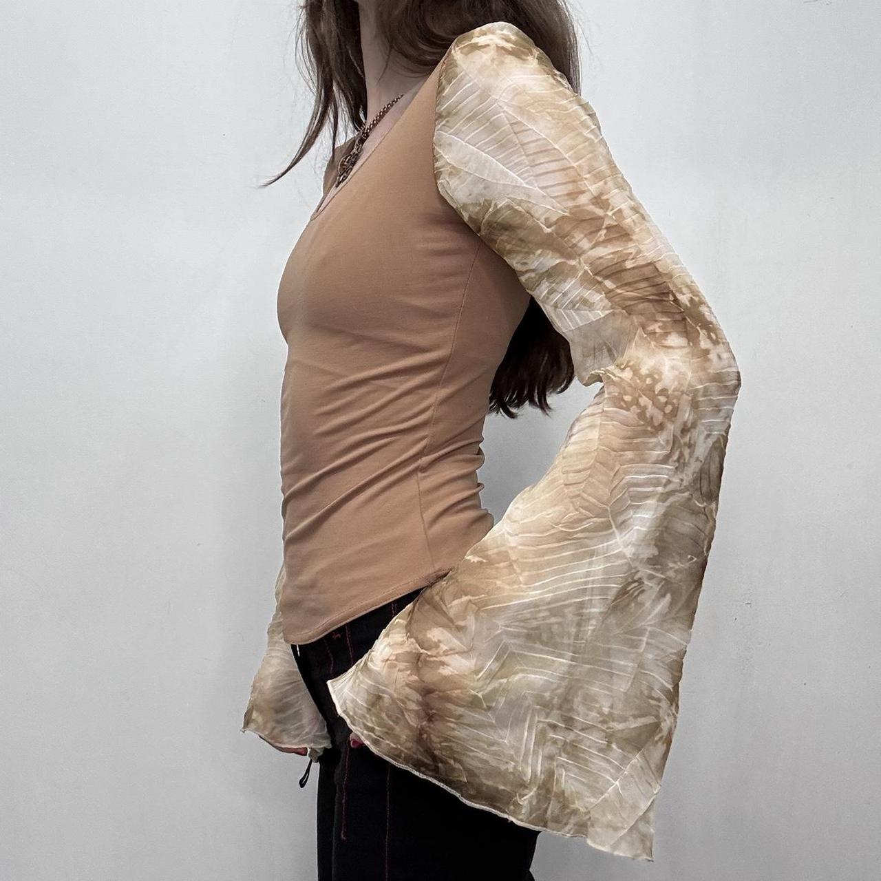 Tan boho flared fairy top