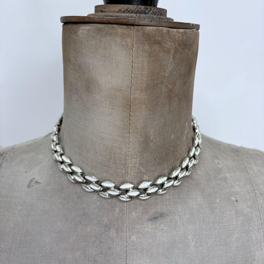 Chunky silver chain necklace