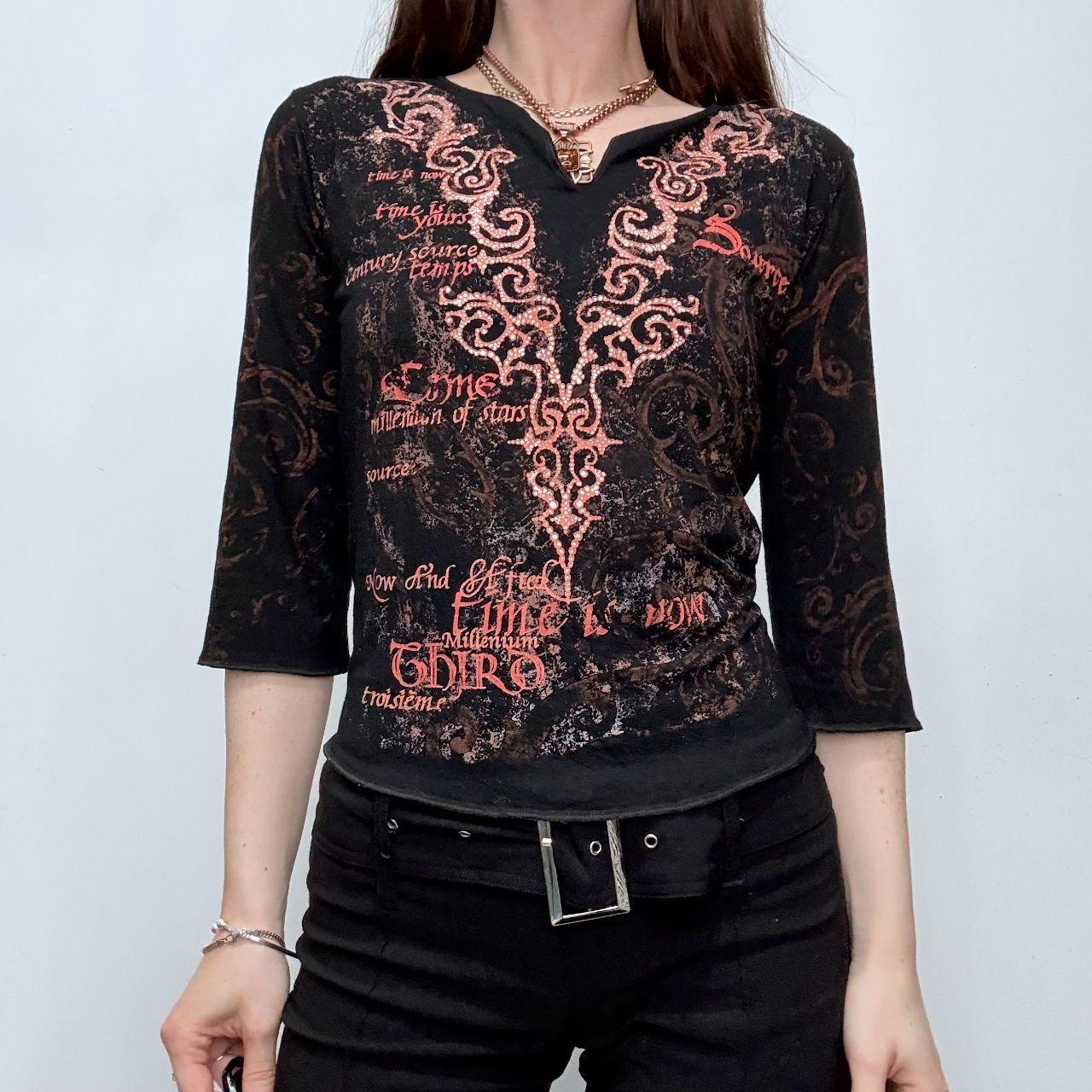 Graphic printed grunge t-shirt