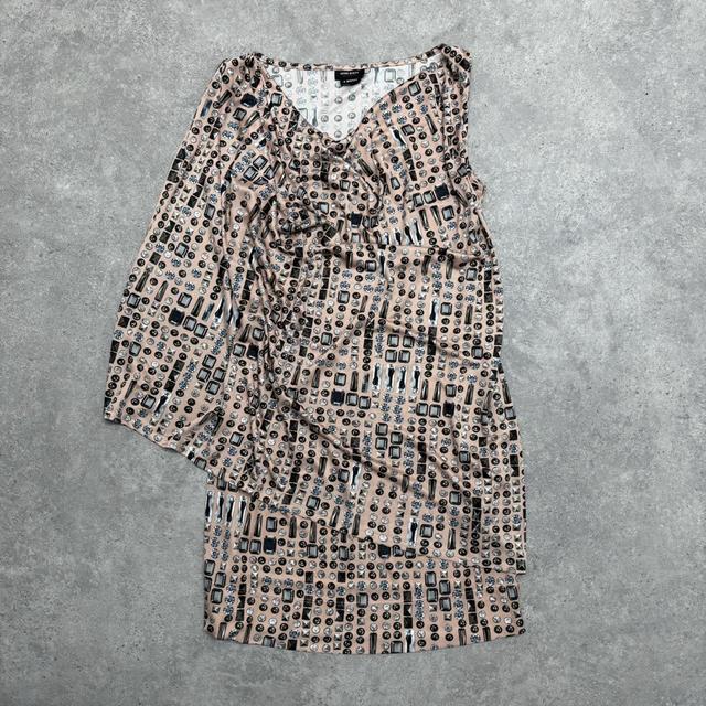 Printed y2k draped Miss sixty dress