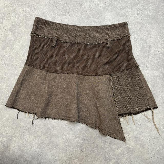 Brown twee fairy mini skirt