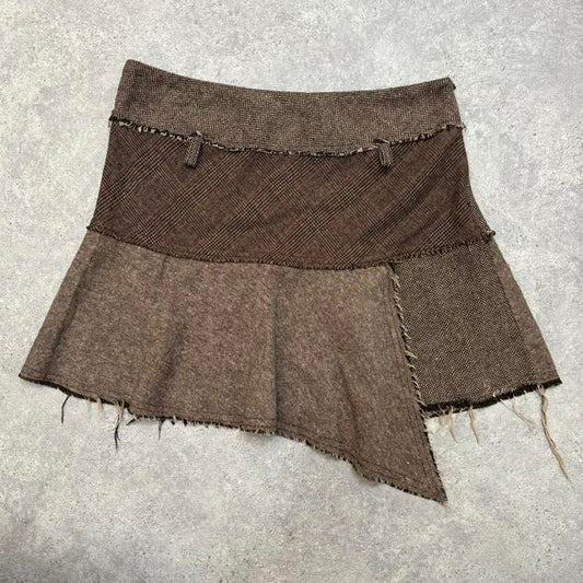 Brown twee fairy mini skirt