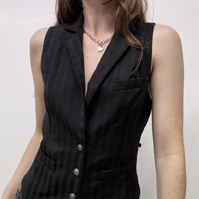 Pinstripe Galliano newspaper waistcoat