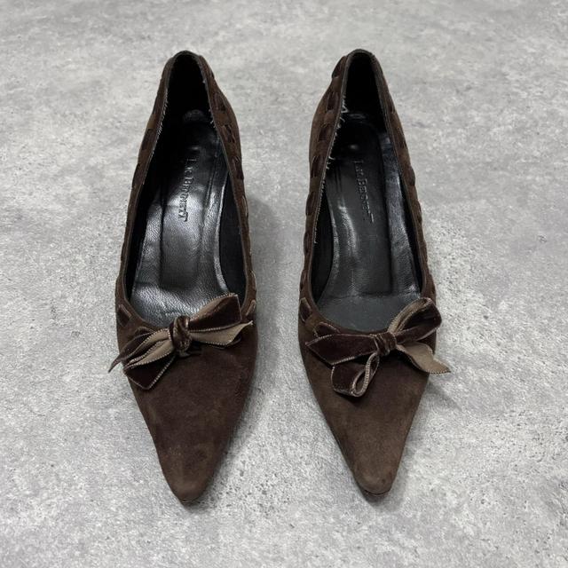 Vintage bow kitten heel y2k shoes