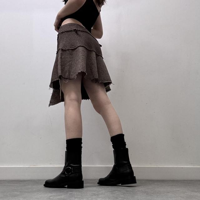 Brown twee fairy mini skirt