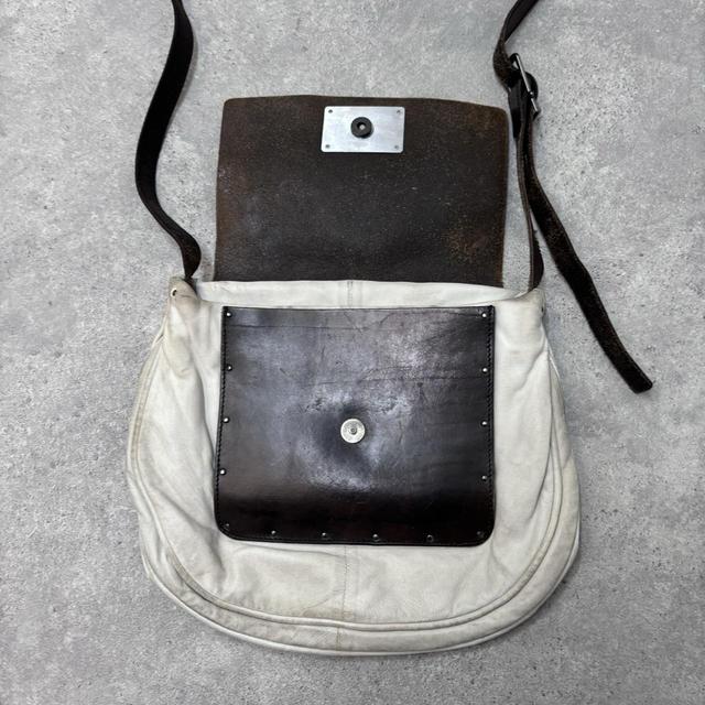 Distressed diesel leather crossbody bag