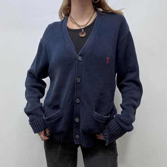 Slouchy oversized playboy cardigan