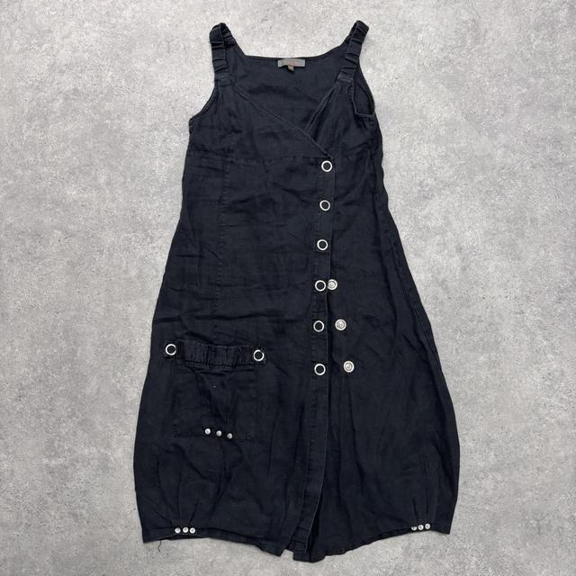Eyelet studded asymmetric dress
