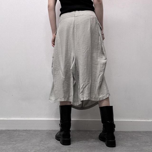 Grey cargo puff balloon skirt