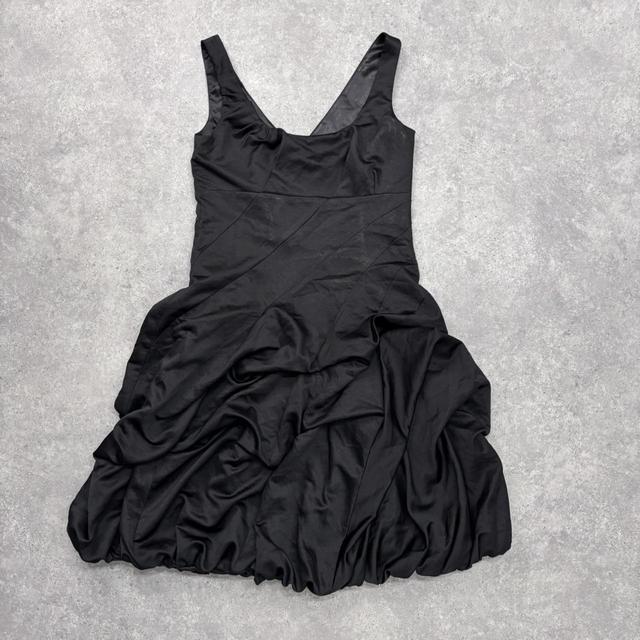 Black puff balloon dress