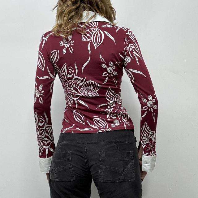 Graphic printed zip up shirt