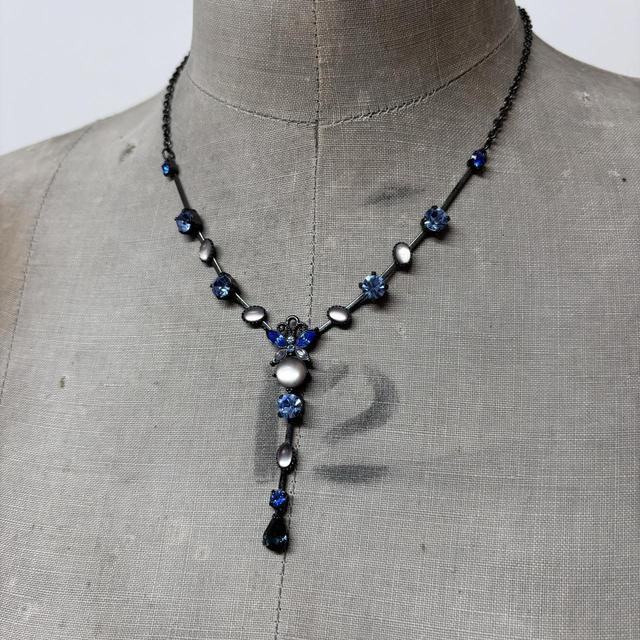 Boho fairy butterfly crystal necklace