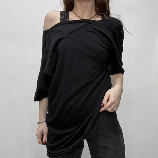 Black slouchy all saints top