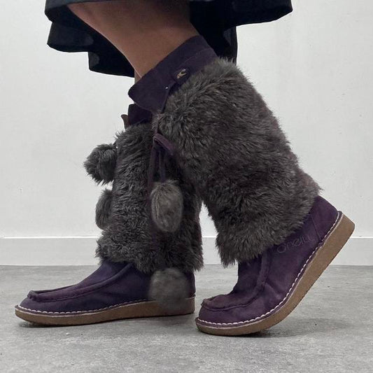Vintage fur snow boots