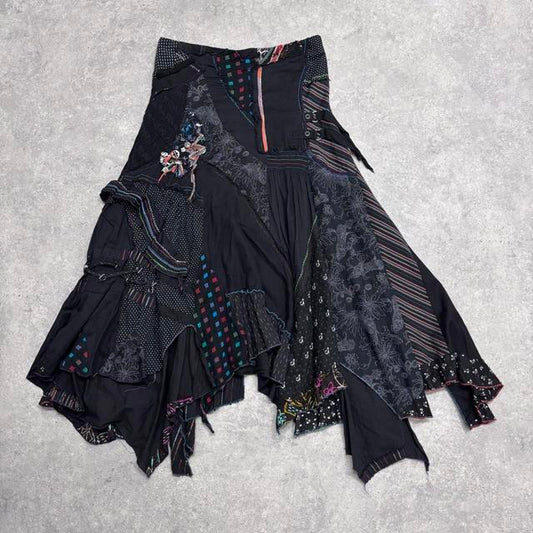 Gothic grunge patchwork fairy skirt