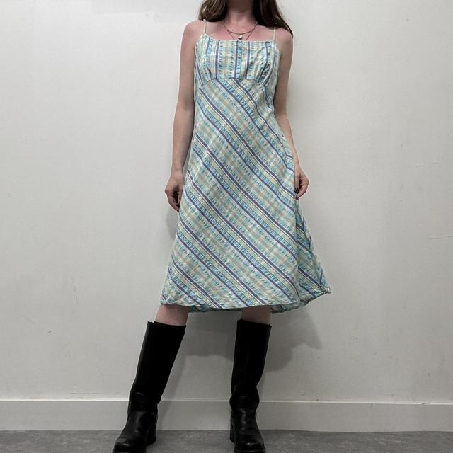 Cotton checked summer dress