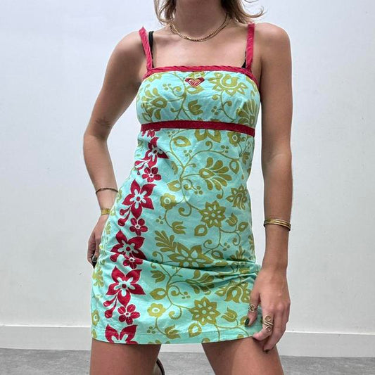 Tropical floral mini dress
