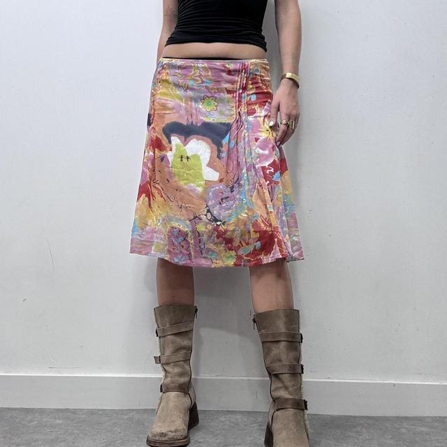 Patterned floaty fairy watercolour skirt
