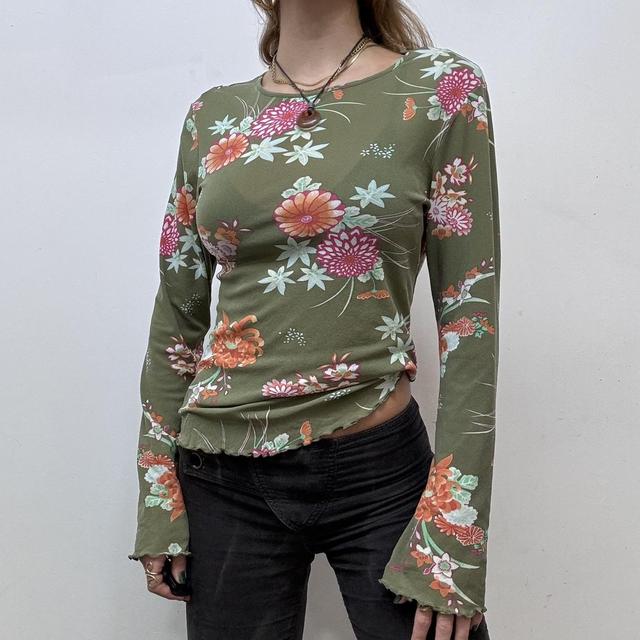 Sheer micro mesh long sleeve