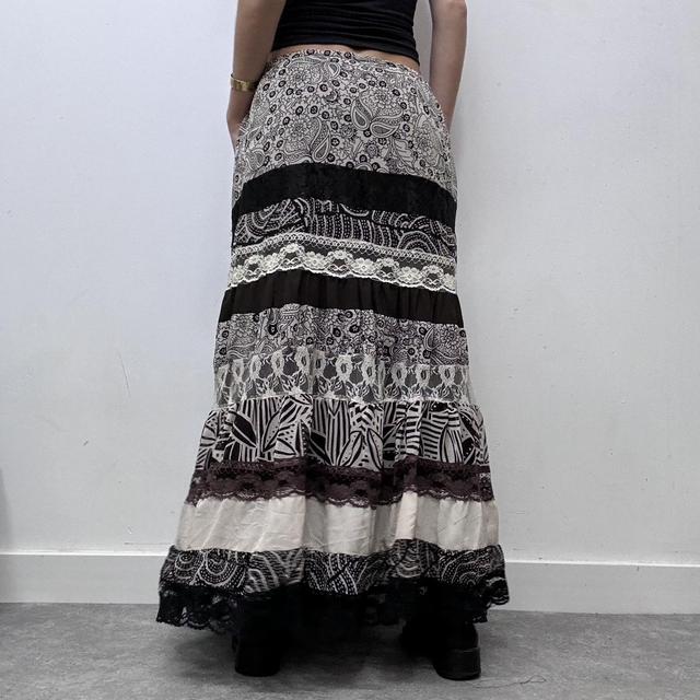 Layered lace tiered fairy maxi skirt