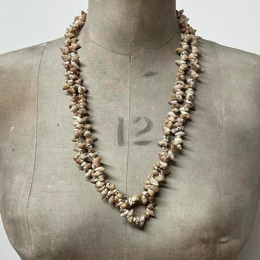 Shell boho beaded layered necklace