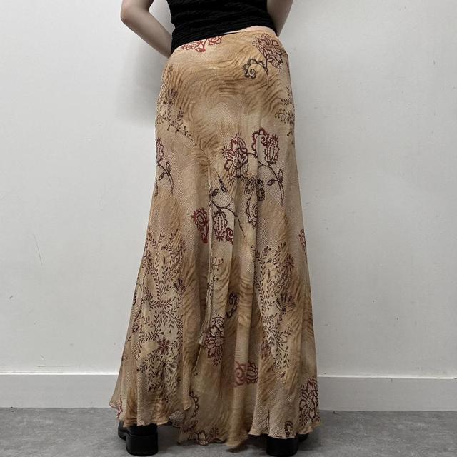 Paisley watercolour floaty maxi skirt