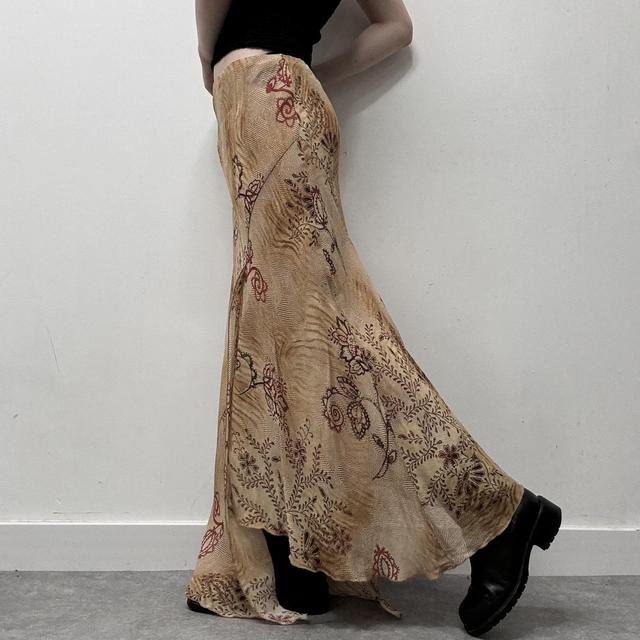 Paisley watercolour floaty maxi skirt