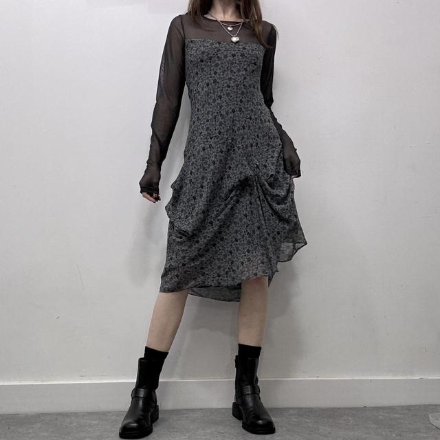 Drape cop copine mesh dress